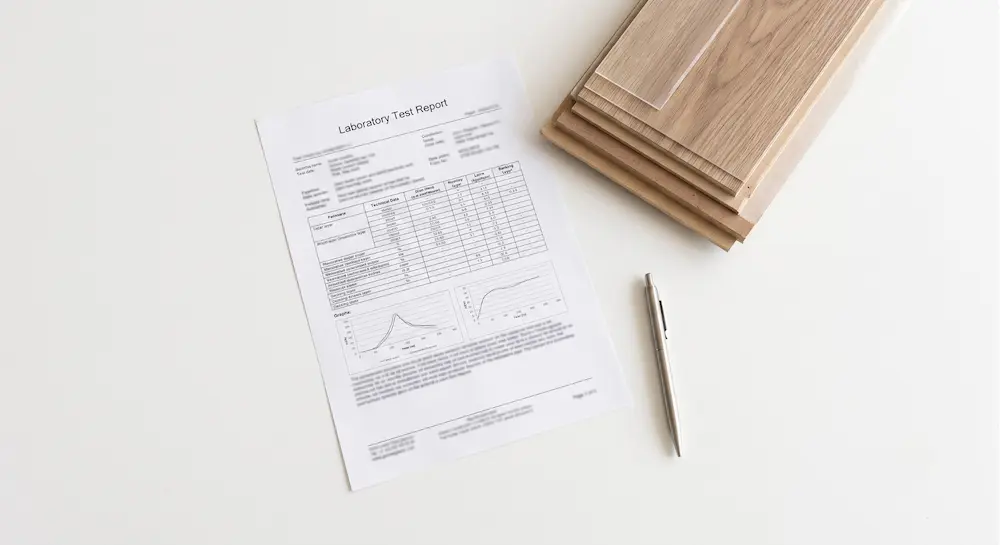 flooring moisture resistance test report and certification documents for specification
